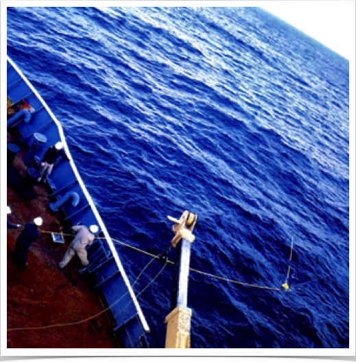 Sediment trap deployed
